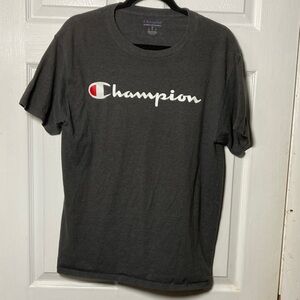 Champion M Medium Men's Dark Gray Short Sleeve Tee
